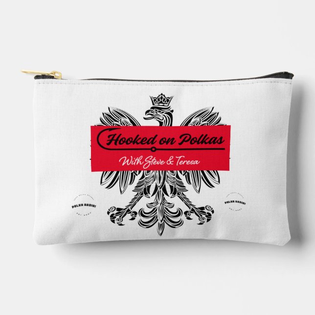 Hooked on Polkas Cosmetic Bag (Front)