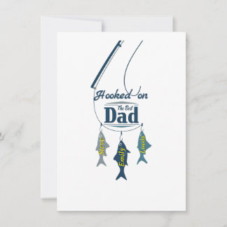 Hooked on the Best Dad | Personalized Fishing Fath Card