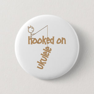 Hooked On Ukulele Pinback Button