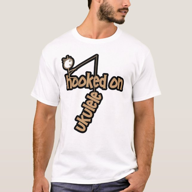 Hooked On Ukulele T-Shirt (Front)