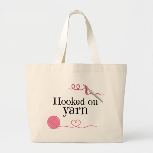 Hooked on Yarn  Craft Project Tote Bag