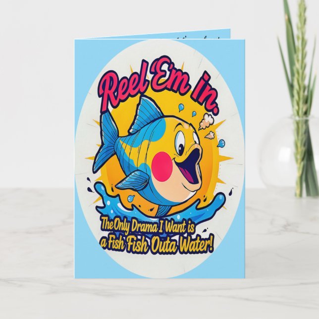 Hooked on You Birthday  Card (Front)