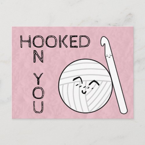 Hooked On You Crochet  Yarn Crafts Postcard