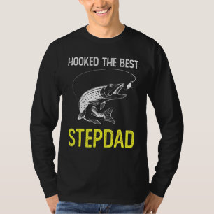 Hooked The Best Stepdad Fishing Fathers Day T-Shirt