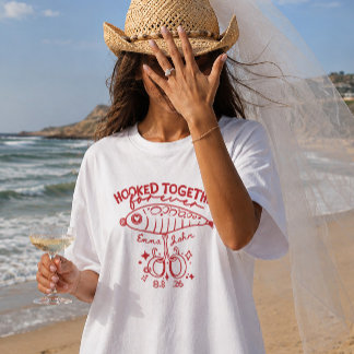 Hooked Together Forever Custom Wedding Shirt
