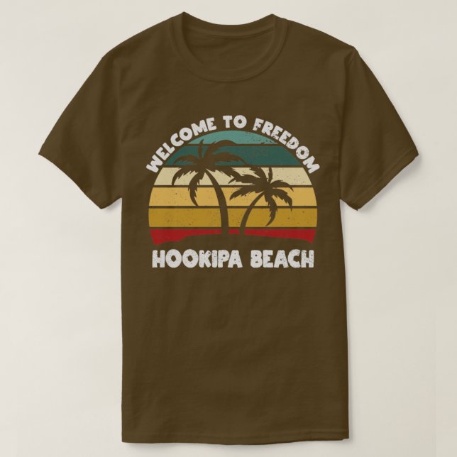 Hookipa Beach Welcome to Summer Hawaii Tropical  T-Shirt (Design Front)