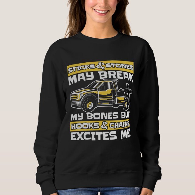 Hooks And Chains Excites Me Driver Operator Tow Tr Sweatshirt (Front)