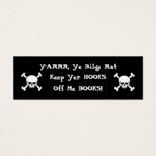 Customizable Hooks Off! Bookmark Business Card Templates