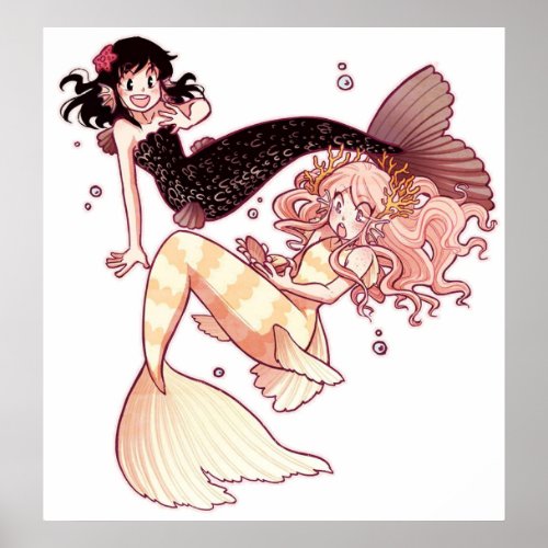 Hooky Mermaids Poster