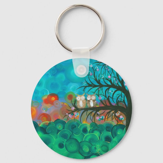 Hoolandia (c) 2013 – Owl Couples Keychain (Front)