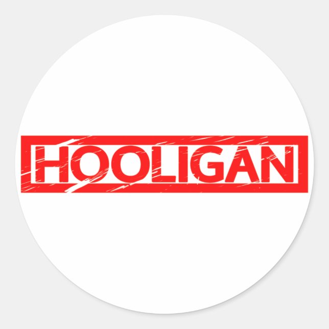Hooligan Stamp Classic Round Sticker (Front)