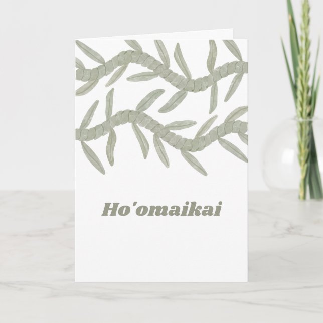 Ho'omaikai Letterpress Thank You Card (Front)