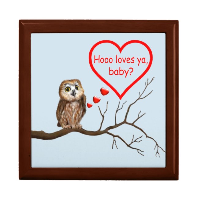 HOOO LOVES YA, BABY? KEEPSAKE BOX (Front)