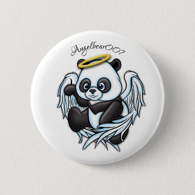 Hoooly it's Angel and a Bear Button (Front)