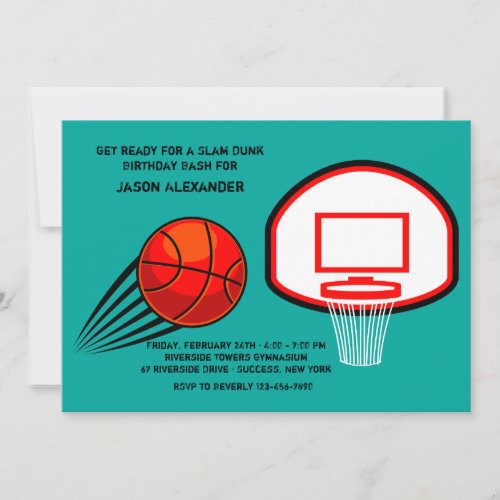 Hoop Game Birthday Party Invitation