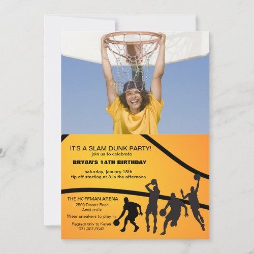 Hoop Game Photo Invitation