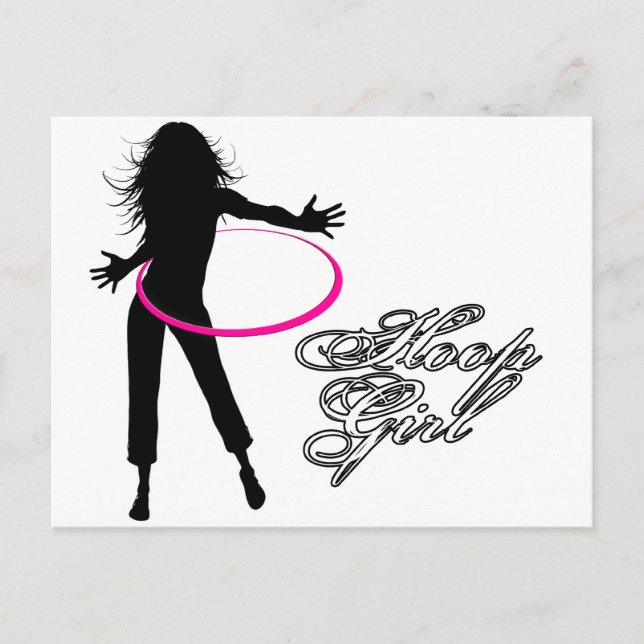 Hoop Girl-Hula Hoop Postcard (Front)