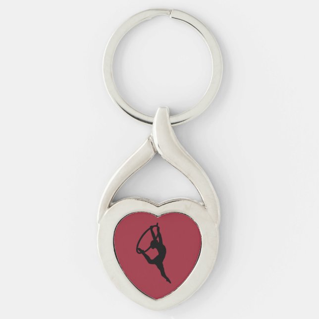 HOOP LOVE - AERIAL HOOP / LYRA Silhouette Key Ring (Front)