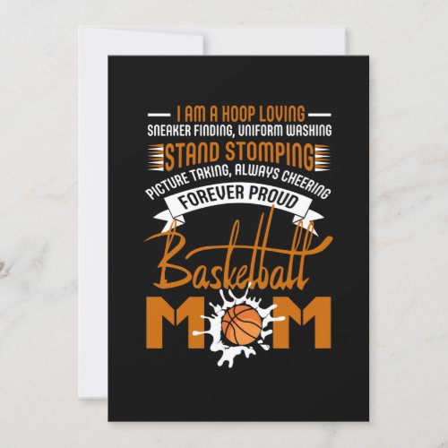 Hoop Loving Sneaker Finding Uniform Basketball Mom Invitation