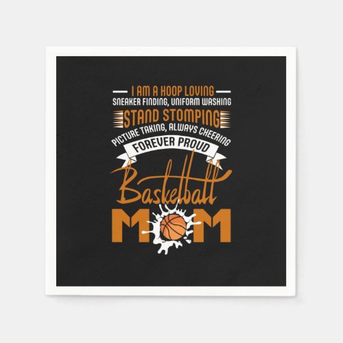 Hoop Loving Sneaker Finding Uniform Basketball Mom Napkins