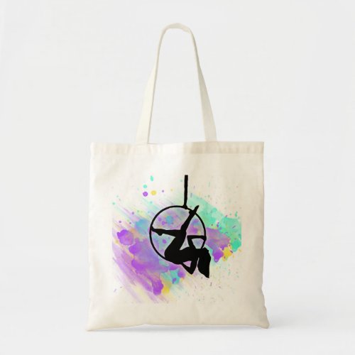 Hoop Lyra Dancer Aerislist pose in silhouette Tote Bag