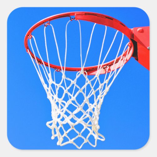 Hoop of Opportunity Basketball Goal Square Sticker