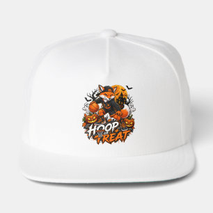 Hoop or Treat Spooky Fox Basketball Halloween Snap Back Hat