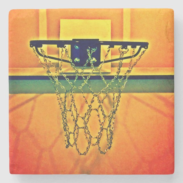 Hoop Stone Coaster by Tamara Diaz Art  (Front)