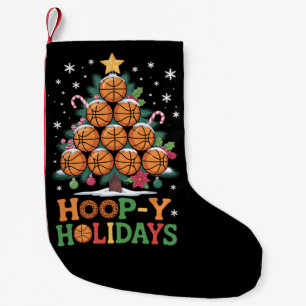 Hoop-y Holidays Basketball Christmas Holiday Sport Small Christmas Stocking