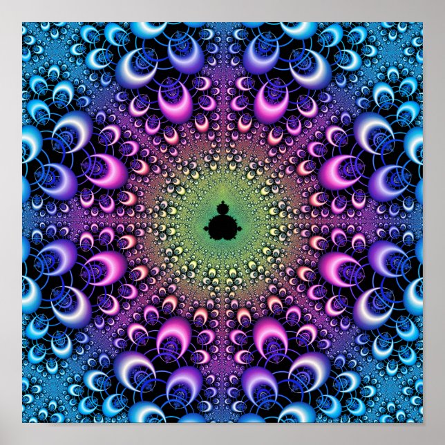 Hooped Mandelbrot Fractal Poster (Front)