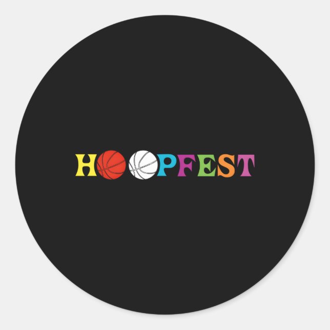 Hoopfest Classic Round Sticker (Front)