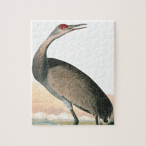 Hooping Crane by John James Audubon Jigsaw Puzzle