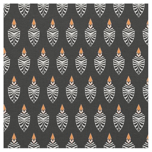 Hoopoe Bird Geometric Pattern Fabric