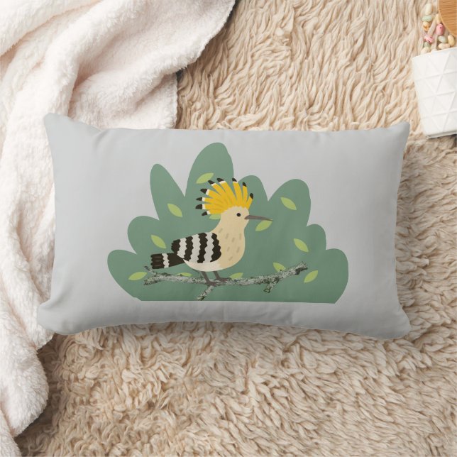 Hoopoe bird lumbar pillow (Blanket)