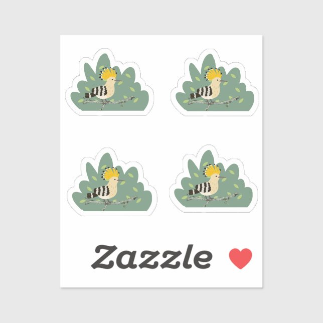 Hoopoe bird sticker (Sheet)