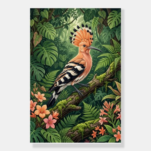 Hoopoe Bird Tropical Branch Botanical Wildlife Fle Foam Board