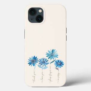 Ho'oponopono & Bohemian Blue Flowers iPhone 13 Case
