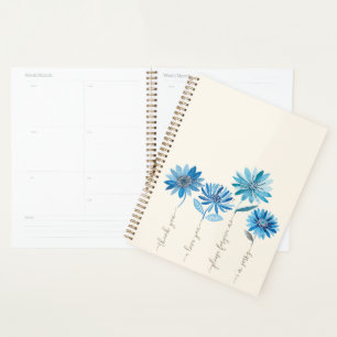 Ho'oponopono & Bohemian Blue Flowers Planner