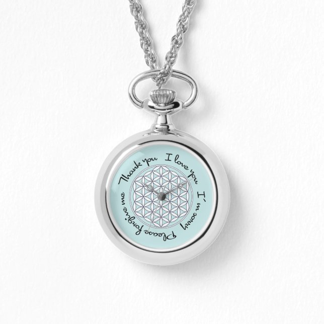 Ho'oponopono & Flower of Life Watch (Front)