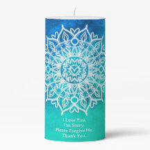 Ho'oponopono Forgiveness Blue Green White Mandala