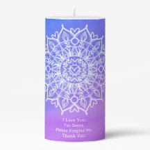 Ho'oponopono Forgiveness Blue Purple Ombre Mandala