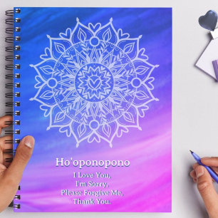 Ho'oponopono Forgiveness Journal   Cobalt Magenta 