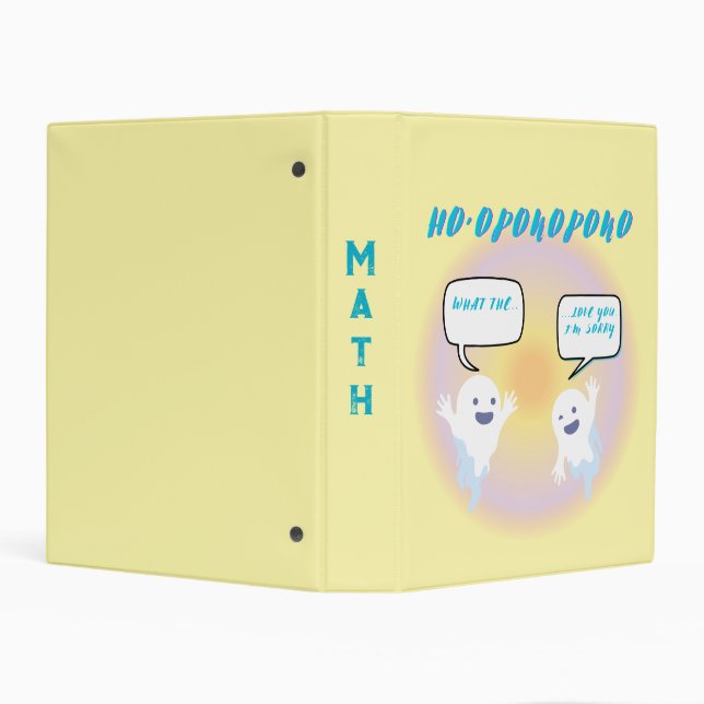 Ho'oponopono Ghosts Healing & Funny Two-Tone Mini Binder (Background)