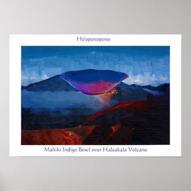 Hooponopono Indigo Bowl Poster (Front)