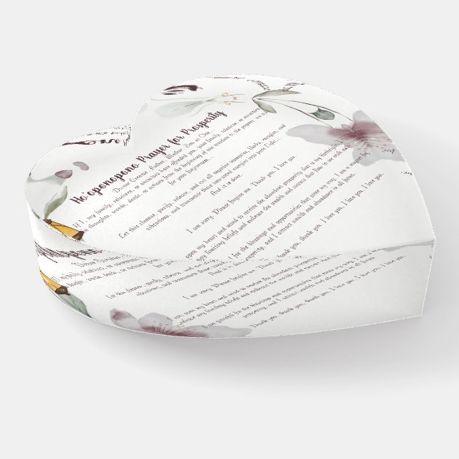 Ho'oponopono Prayer – Anchor of Prosperity Paperweight (Angled)