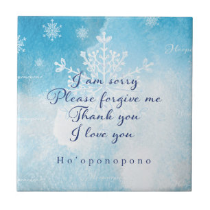 Ho'oponopono Prayer Art  Ceramic Tile