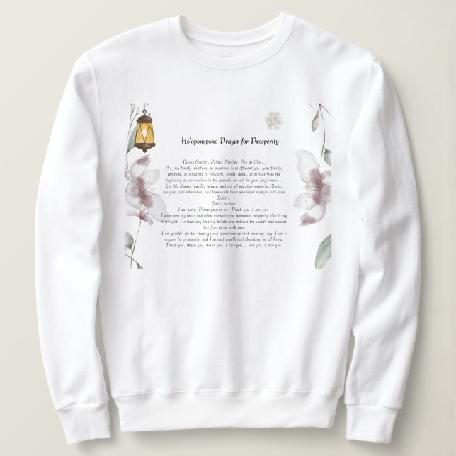 Ho'oponopono Prayer - Energy Unblocking Gift Sweatshirt (Design Front)
