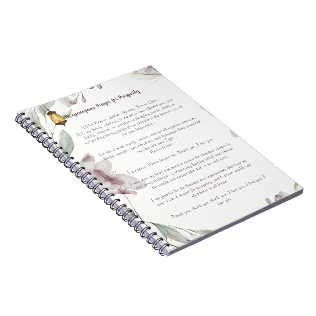 Ho'oponopono Prayer for Prosperity Notebook (Right Side)