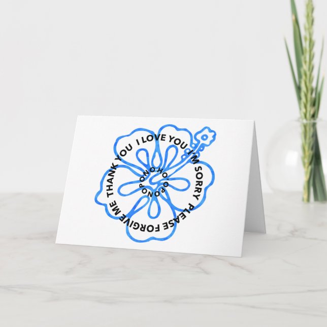 Ho'oponopono Prayer I LOVE YOU I'M SORRY FORGIVE  Card (Front)