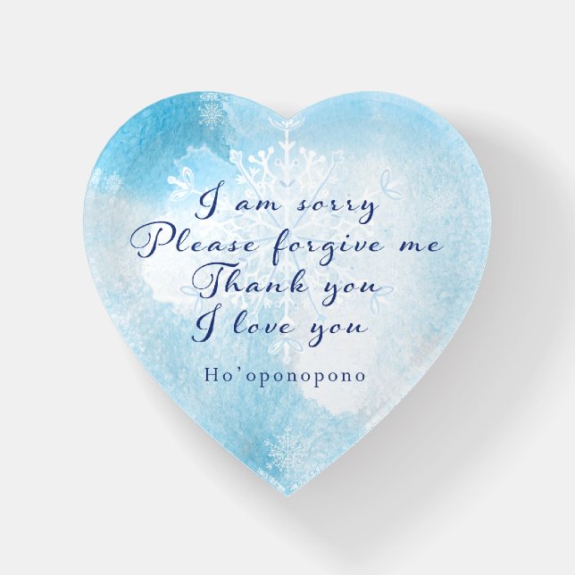 Ho'oponopono Prayer Paperweight (Front)